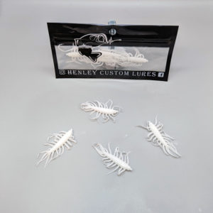 Henley Custom Lures 2 inch Critter in White Glow