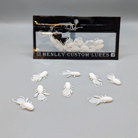 Henley Custom Lures Beetle in White Glow for ice fishing