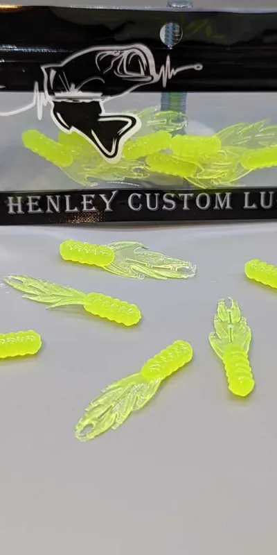 Henley Custom Lures Ice Reaper in Chartreuse glow color