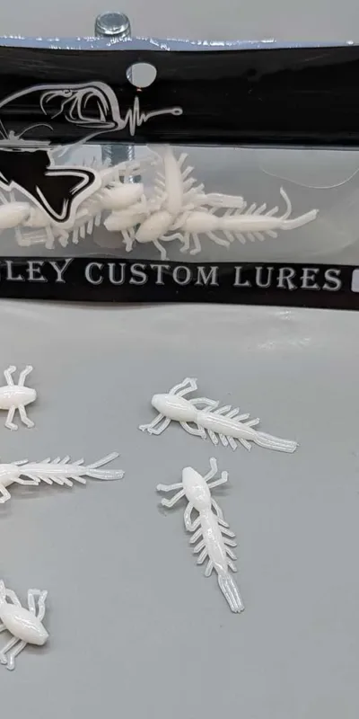 Henley Custom Lures Mayfly in White Glow. Excellent for Ice fishing.