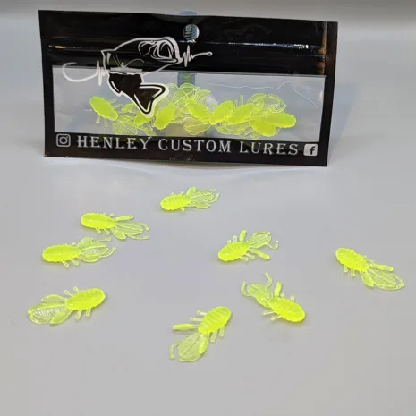 Henley Custom Lures Chartreuse Colored Beetle Fishing Lures