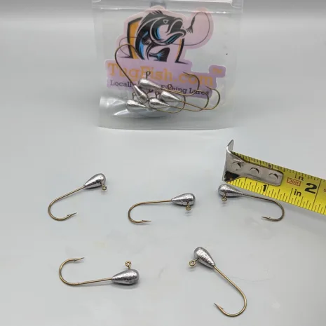 Miff's Custom Tackle 1/8th Oz tube jig head hooks