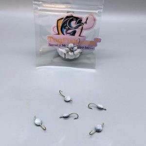 Miffs Custom Tackle Ice Jigs in size 8 hooks