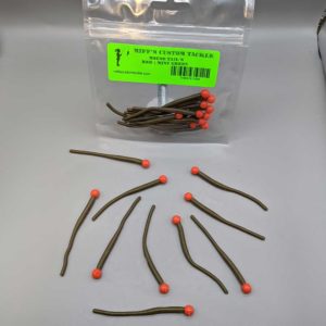 Miff's Custom Tackle Mouse Tails in Red Mint Green