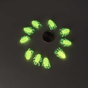 Miff's Ice Bugs for ice fishing in Orange Glow in the dark color