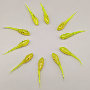 Real Bassin Crappie Baits in Chartreuse Pepper Color