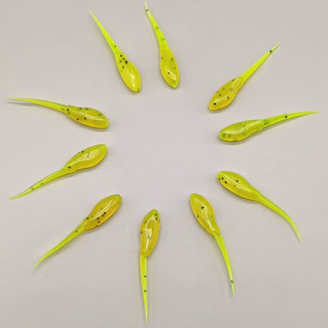 Real Bassin Crappie Baits in Chartreuse Pepper Color