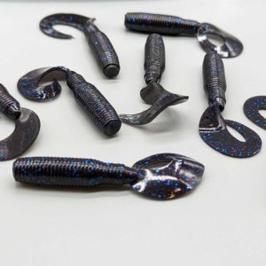 Bigg Mouth Fishing Grub in Midnight Leeh Color