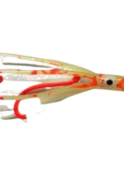 Nebo Fishing Squid Micro Hoochie Toxic Waste color. Kokanee lure.