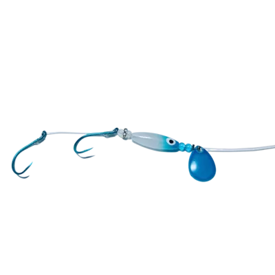 Nebo Fishing Company Mighty Minnow in Blue Glow color. For kokanee and trout fishing.