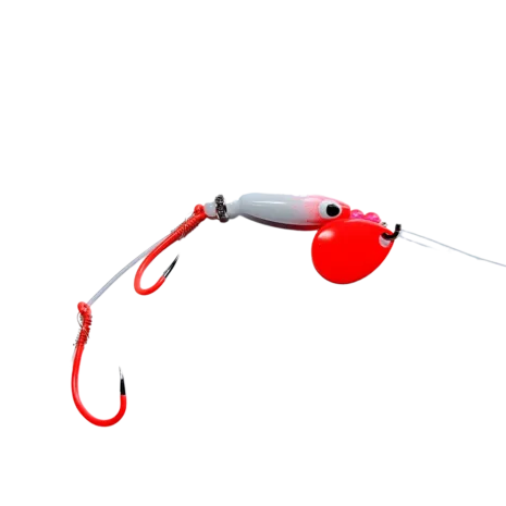 Nebo Fishing Mighty Minnow in Red Head color. For Kokanee and trout fishing.