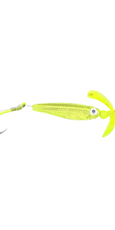 Nebo Fishing Super Minnow in Lemonade color. For kokanee and trout fishing.