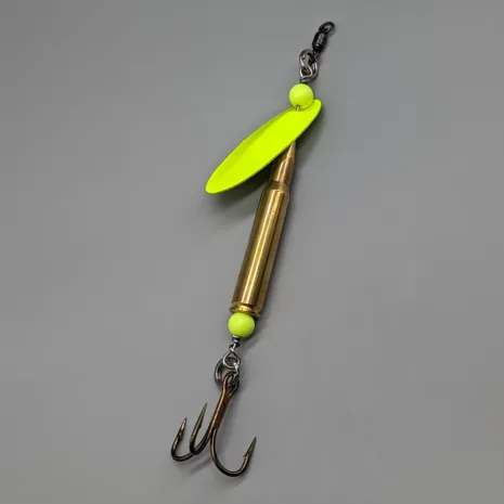 Speeding Bullet Lures 30-06 Chartreuse Fishing Spinner