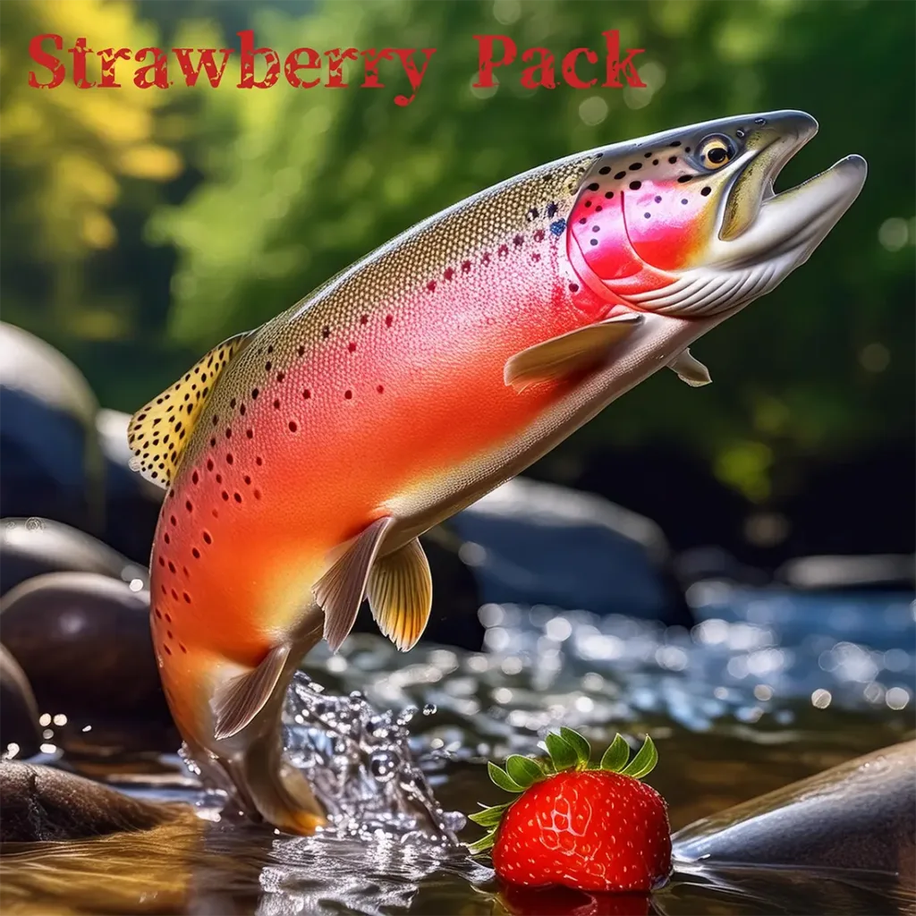 Strawberry Fishing pack for salmon lake, and trout